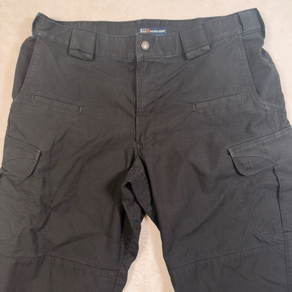 5.11 Tactical Stryke Pants Mens 36x32 Black Ripstop Cargo Utility Trousers